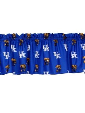 University of Kentucky Window Valance Blue with UK Logos 84”x15”